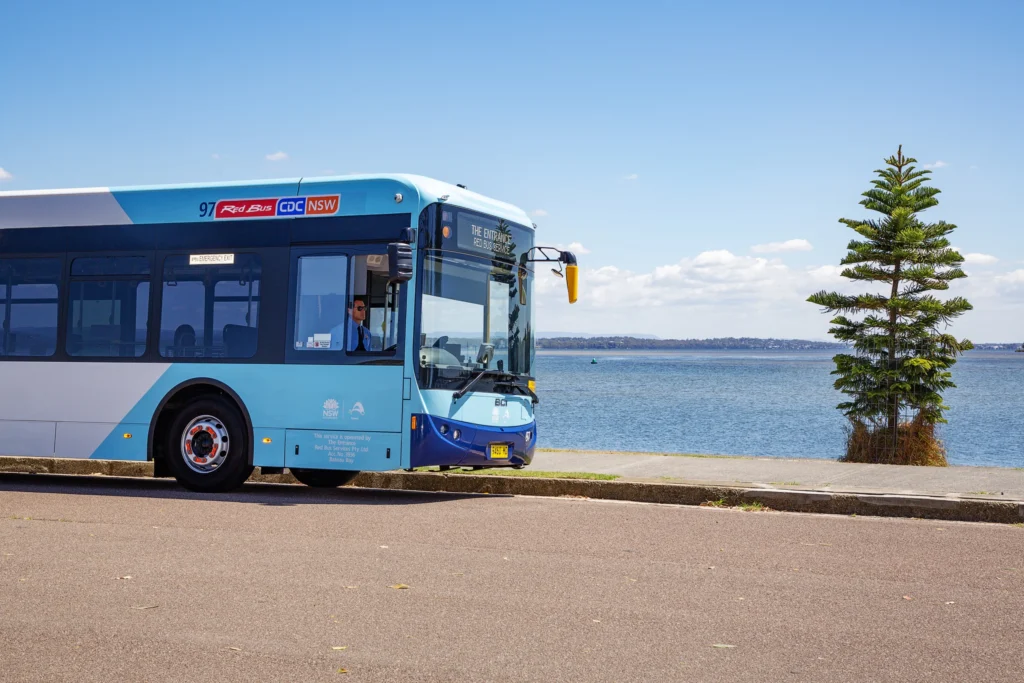 Red Bus CDC NSW Bus And Driver